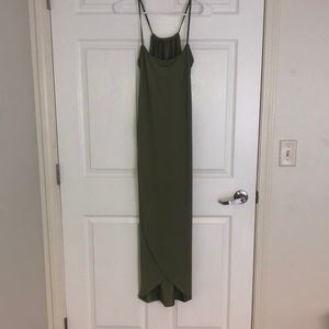 Summer wrap dress. Green. Small.